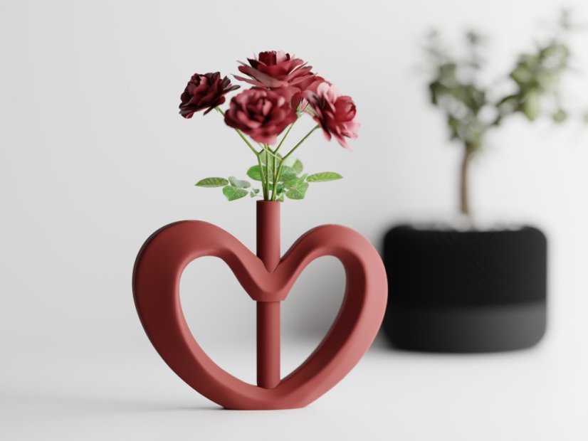 Srdcová váza Ribbon