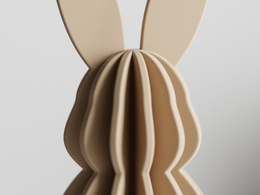 Velikonoční dekorace zajíc Lepora - Barva: Tmavě červená - matná - 007, Výška: 14 cm, Typ oušek: Vyřízlé