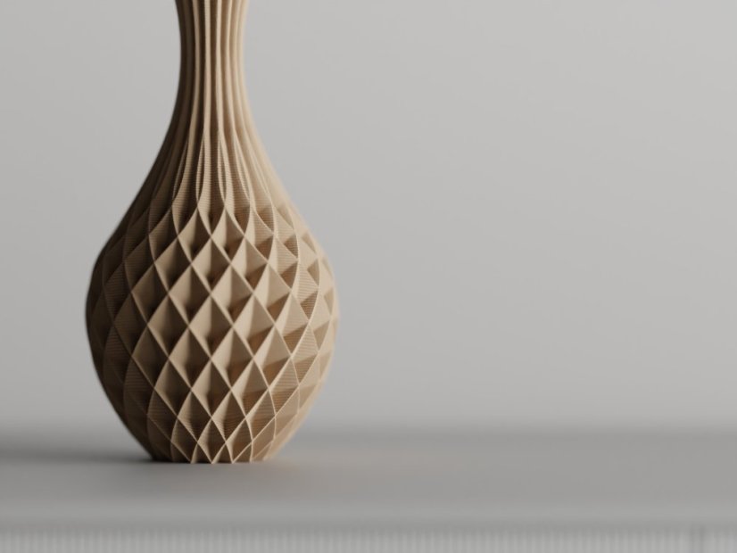 Váza Orbis - Barva: Béžová - matná - 006, Vnější rozměry: Ø 8 × V 16 cm