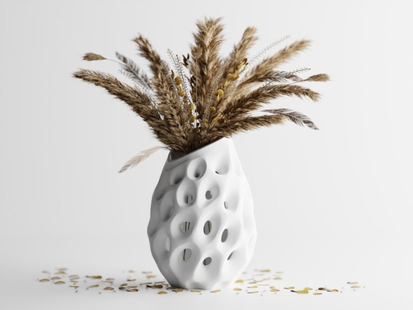 Váza Pora - Barva: Bílá - matná - 002, Výška: 14 cm