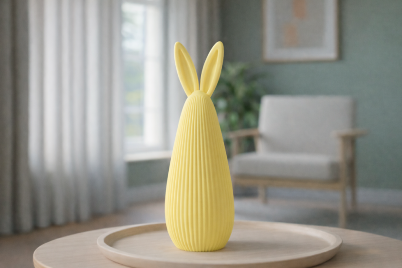 Velikonoční zajíček vysoký - Barva: Žlutá Banana - matná - 103