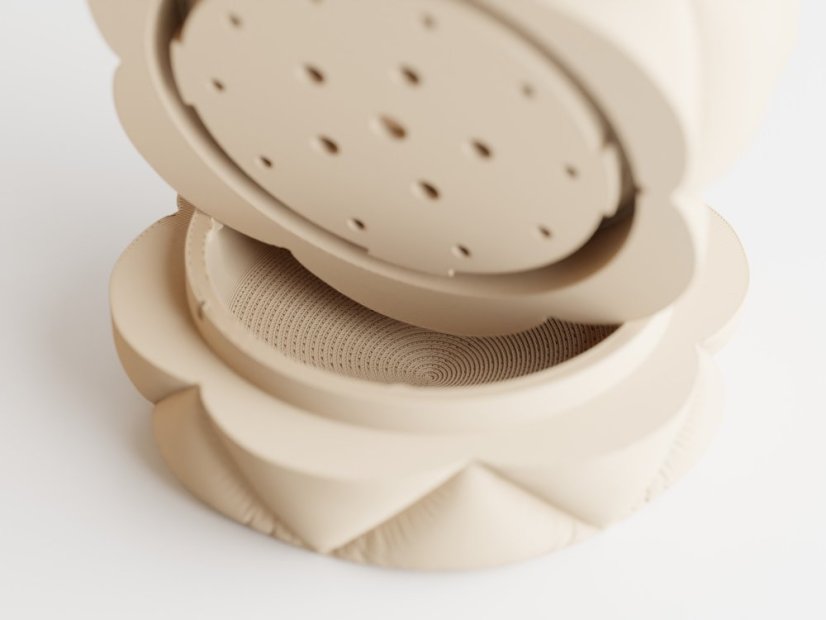 Květináč Soffo Drip Wall - Barva: Béžová - matná - 006, Vnější rozměry: Ø 9 × V 8 cm