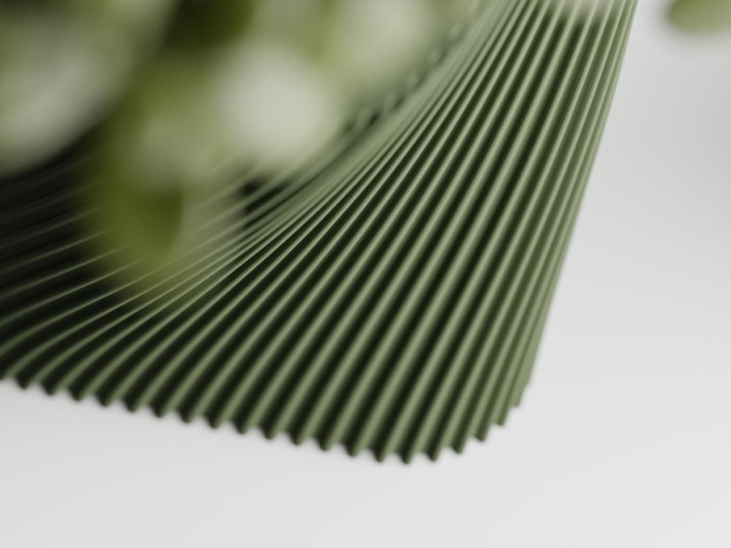 Květináč Twist Linea - Barva: Tmavě zelená - matná - 004, Vnější rozměry: Š 17 x H 17 x V 17 cm
