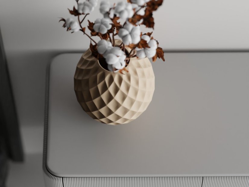 Váza Vasura - Barva: Bílá - matná - 002, Vnější rozměry: Ø 12 × V 14 cm