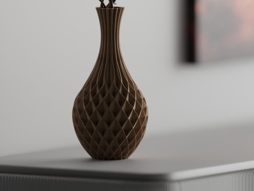 Váza Orbis - Barva: Cihlová - 020, Vnější rozměry: Ø 13 × V 25 cm