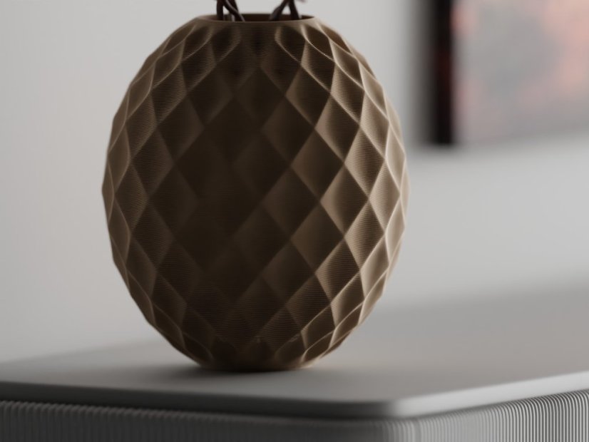 Váza Vasura - Barva: Cihlová - 020, Vnější rozměry: Ø 12 × V 14 cm