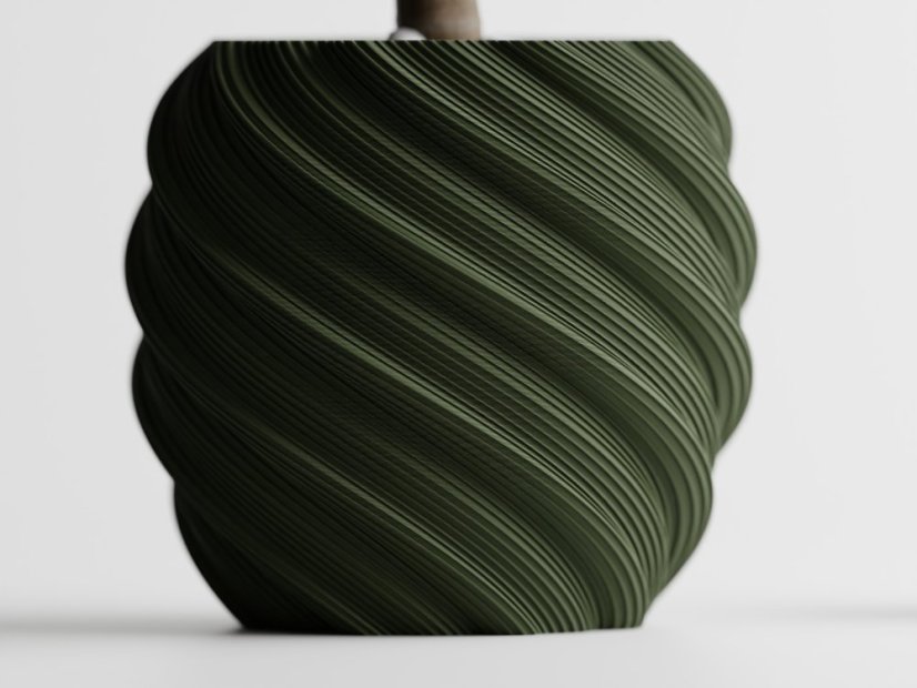 Květináč Spirallo - Barva: Šedá - matná - 003, Vnější rozměry: Ø 15 × V 14 cm