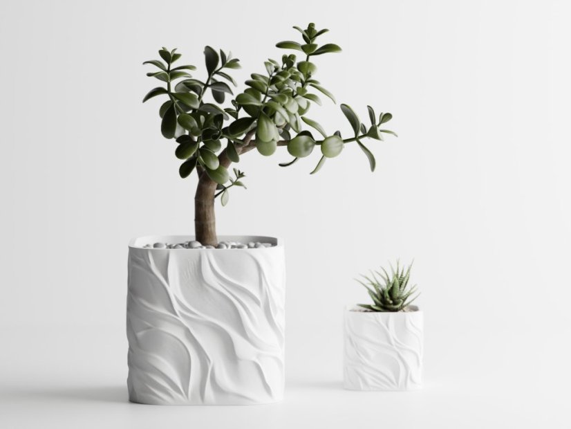 Květináč Zephyra - Barva: Bílá - matná - 002, Vnější rozměry: Š 9 x H 9 x V 9 cm