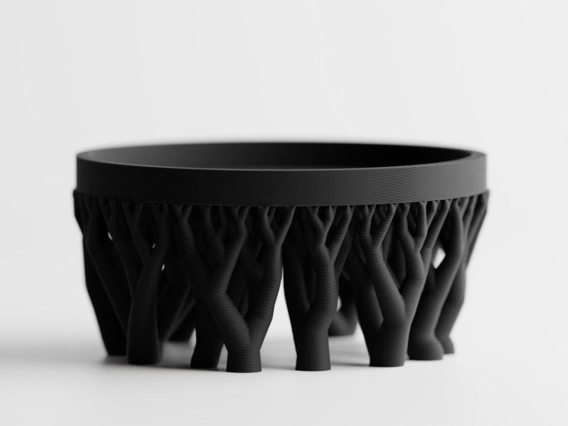 Organický stojan na květináč - Barva: Tmavě červená - matná - 007