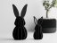 Velikonoční dekorace zajíc Lepora - Barva: Černá - matná - 001, Výška: 14 cm, Typ oušek: Vyřízlé