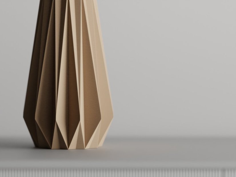 Váza Triangle One - Barva: Černá - matná - 001, Vnější rozměry: Ø 14 × V 25 cm