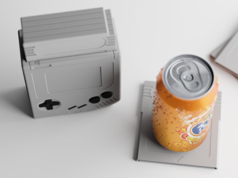 Sada 5ks podtácků RetroSave + úložný box - Barva: Cihlová - 020