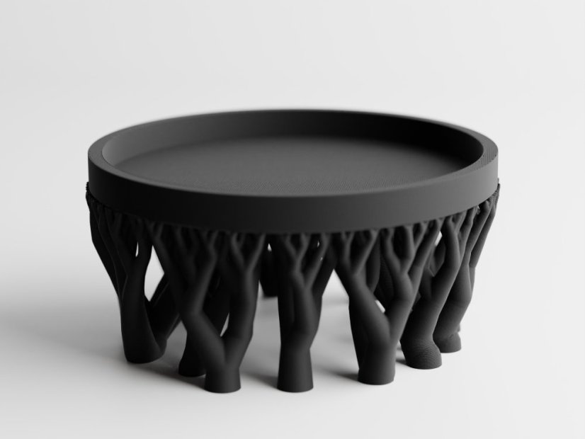 Organický stojan na květináč - Barva: Tmavě červená - matná - 007