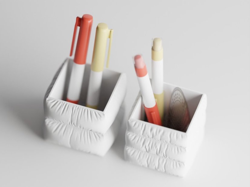 Set organizérů na psací potřeby Soffo Duo Pen - Barva: Bílá - matná - 002