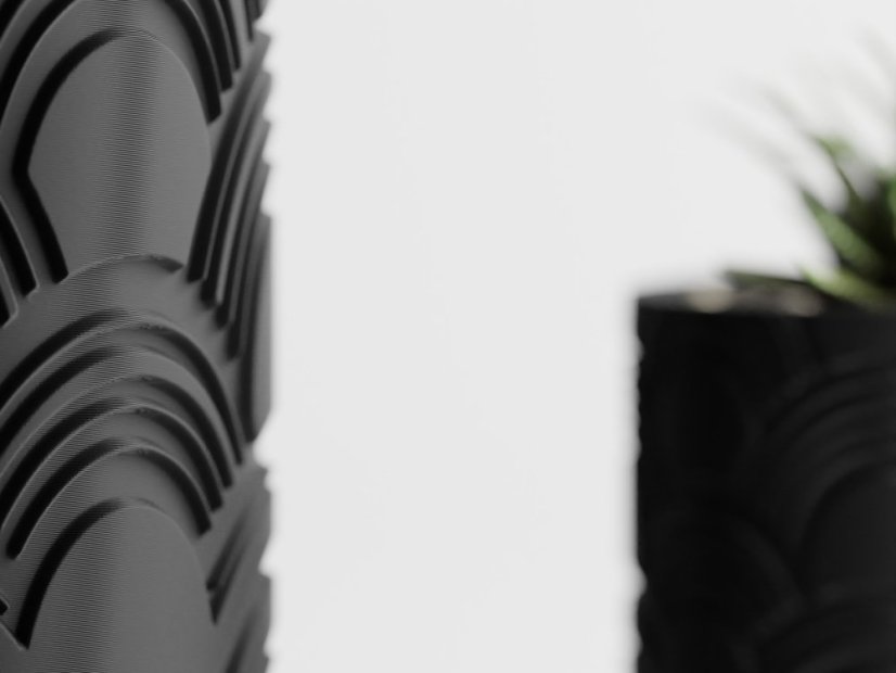 Květináč Wavy Two - Barva: Šedá - matná - 003, Vnější rozměry: Ø 10 × V 10 cm