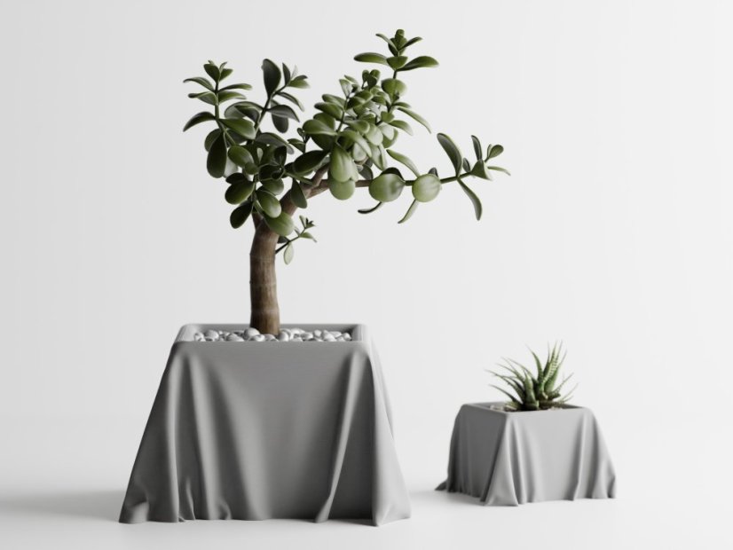 Květináč Silka - Barva: Šedá - matná - 003, Vnější rozměry: Š 12,5 x H 12,5 x V 7,5 cm