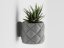 Květináč Soffo Drip Wall - Barva: Šedá - matná - 003, Vnější rozměry: Ø 14,5 × V 12,5 cm
