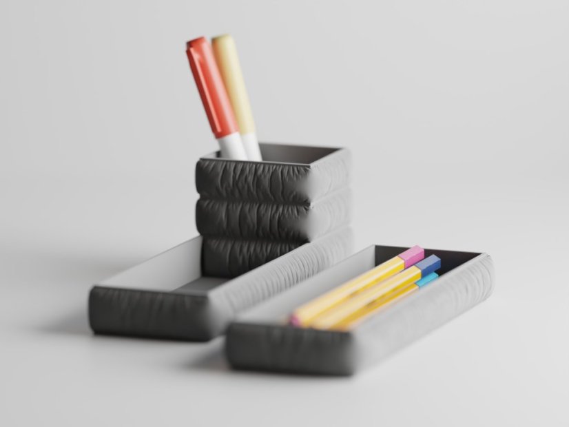 Set organizérů na psací potřeby Soffo Nest Duo - Barva: Šedá - matná - 003