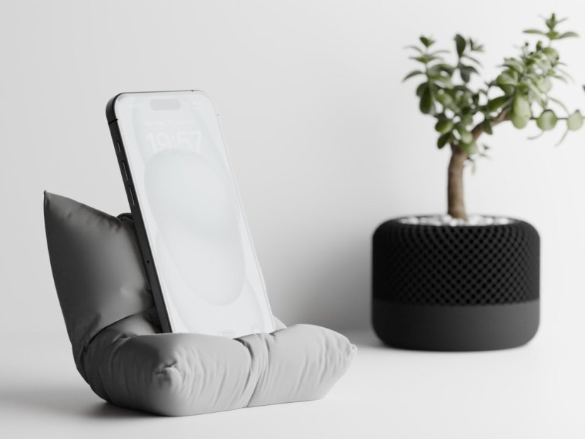 Držák na mobil Pillow - Barva: Šedá - matná - 003