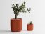 Kvetináč Ribbo Linea Cube - Barva: Cihlová - 020, Vnější rozměry: Š 11,5 x H 11,5 x V 11,5 cm