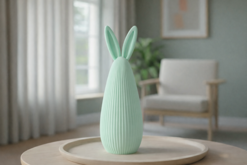 Velikonoční zajíček vysoký - Barva: Zelená Mint - matná - 101