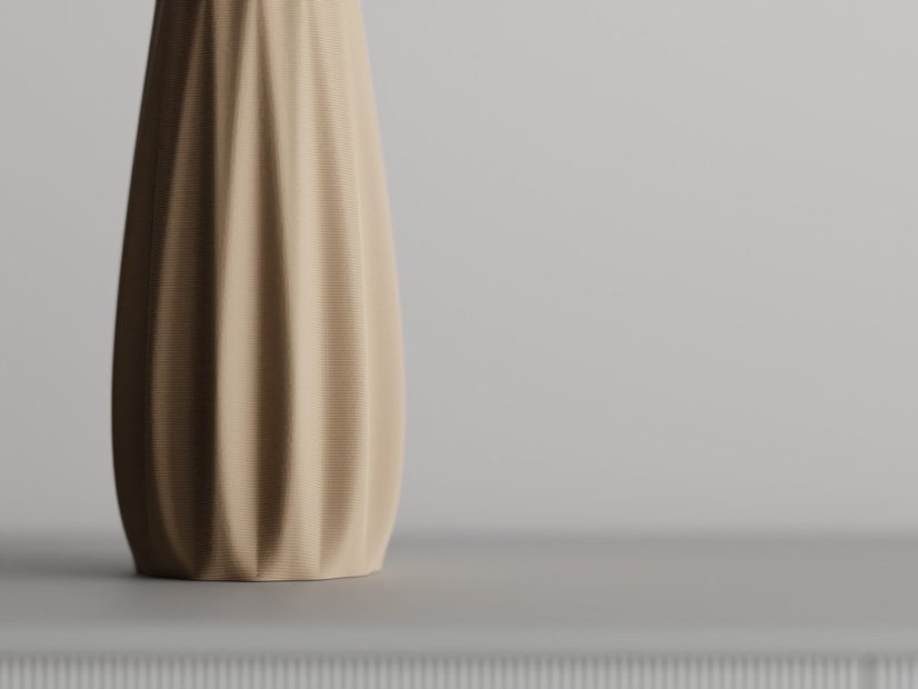 Váza Ribbo Straight - Barva: Cihlová - 020, Vnější rozměry: Ø 8,5 × V 18 cm