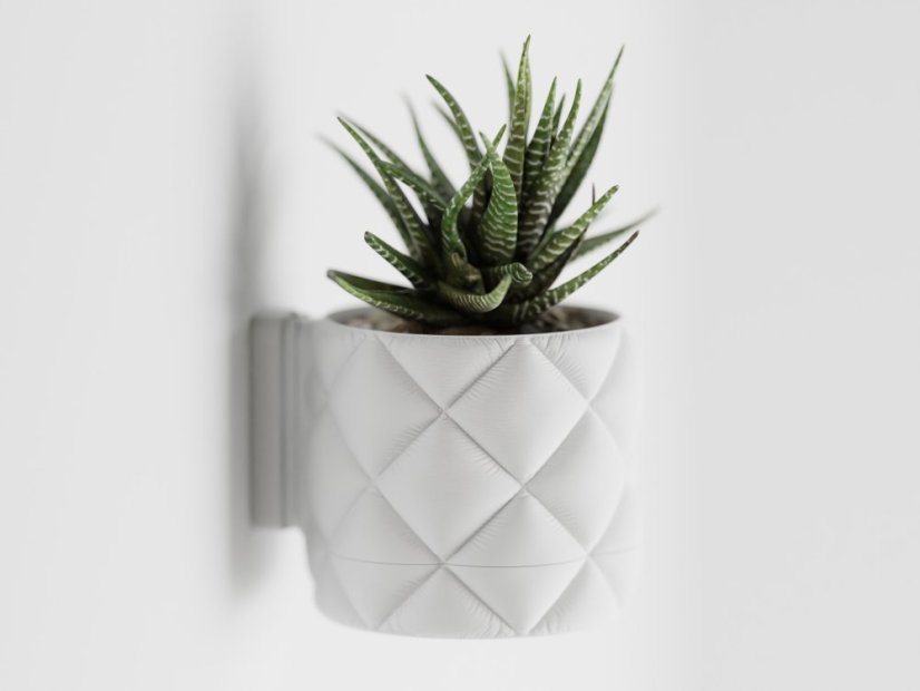 Květináč Soffo Drip Wall - Barva: Bílá - matná - 002, Vnější rozměry: Ø 14,5 × V 12,5 cm