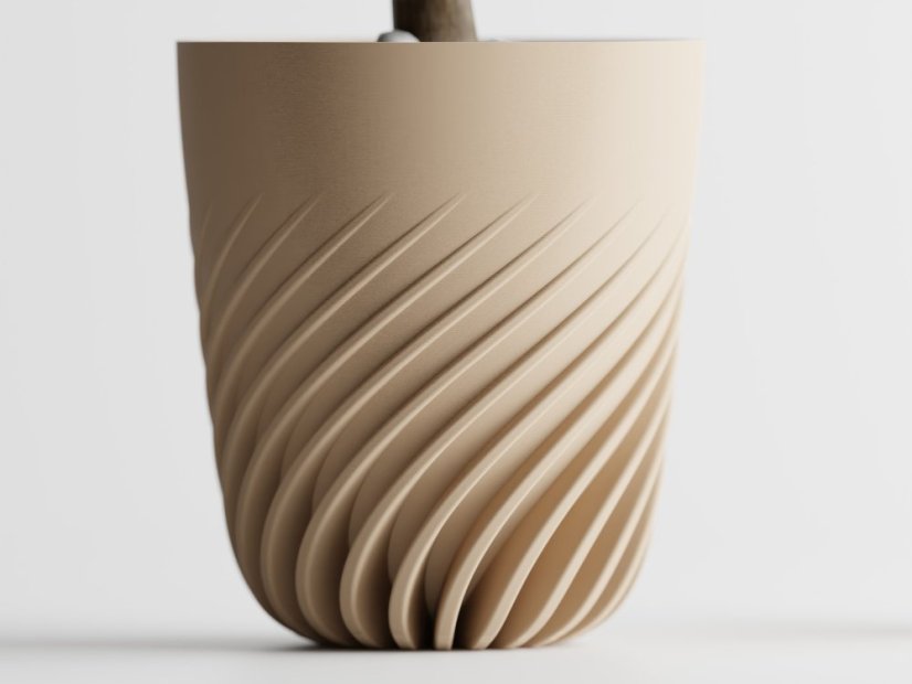 Květináč Ventra - Barva: Hnědá - matná - 005, Vnější rozměry: Ø 10,5 × V 12 cm