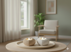 Designový svícen Linea Heart