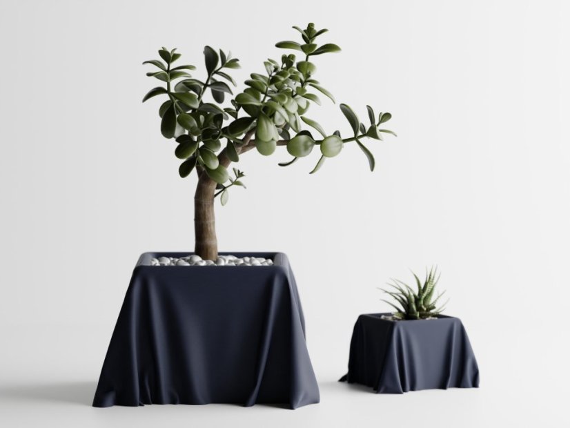 Květináč Silka - Barva: Tmavě modrá - matná - 008, Vnější rozměry: Š 10 x H 10 x V 6 cm